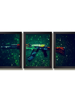 Quadro poster moldura ak 47 skin parede quarto jogos de nerd