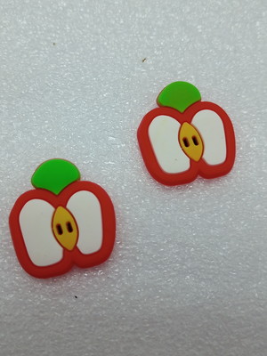 Aplique maçã emborrachado 2,5cm