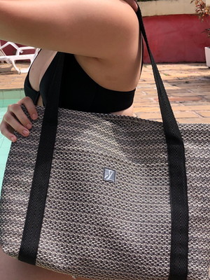 Bolsa de praia chique preta