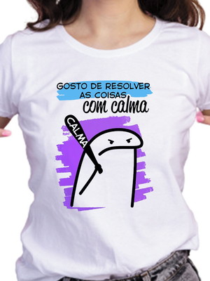 1 camiseta flork gosto de resolver as coisas com calma
