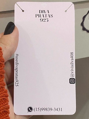 Tag colar personalizada 9x6