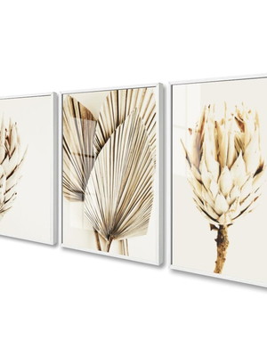Quadro decorativo boho folhagem moderno com vidro sala hall