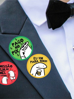 Adesivo casamento operação lua de mel corte gravata flork