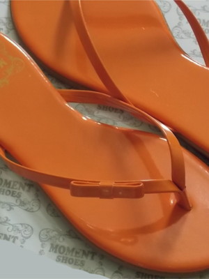 Rasteirinha personalizada verniz laranja ref: 084