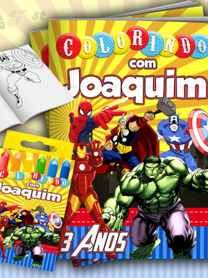 Kit colorir vingadores