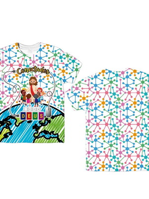 Camiseta adulto conectados com deus