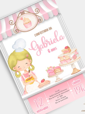 Convite digital confeitaria