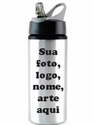 Garrafinha squeeze térmica premium personalizada 600 ml