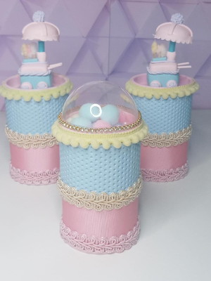 Cofrinho personalizado - circo rosa