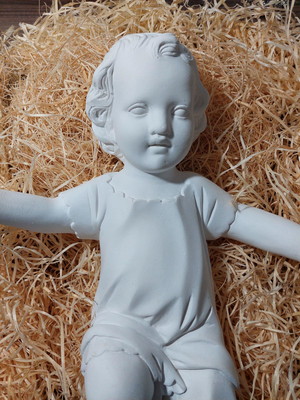 Menino jesus , 30cm em gesso cru