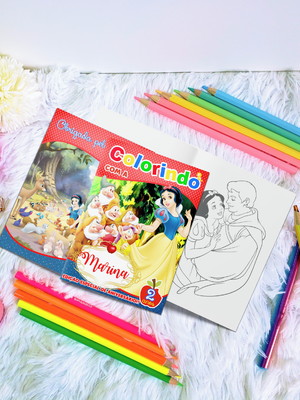 Livro de colorir - branca de neve