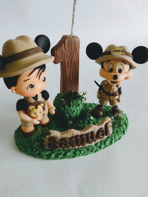 Topo de bolo safari mickey
