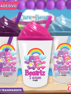 Copo chantilly personalizado ursinhos carinhosos- 300 ml