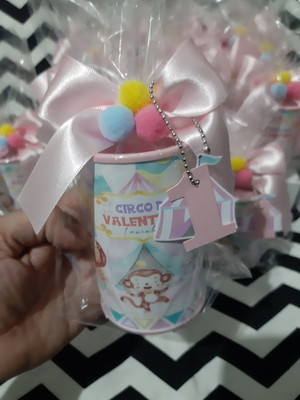 Cofrinho circo rosa