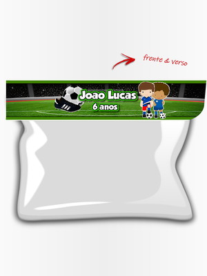 Lapela com saquinho futebol