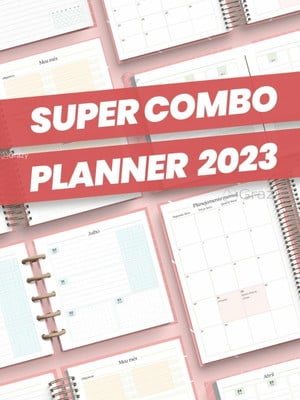 Arquivo digital encadernação combo miolos planners 2023