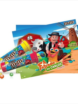 Rótulo m&ms fazendinha do zenon