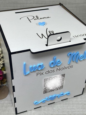 Caixa mdf pix lua de mel