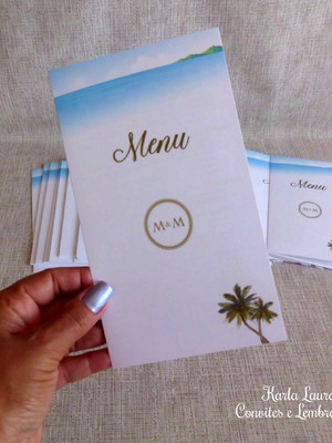 Cardápio ou menu com brasão floral