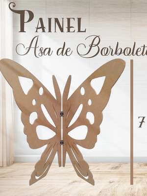 Painel 3d borboleta - mdf cru