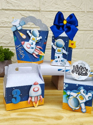 Kit personalizados astronauta 20 peças