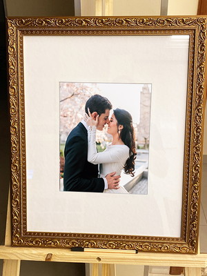 Quadro recepçao casamento personalizado foto e frase 48x58cm