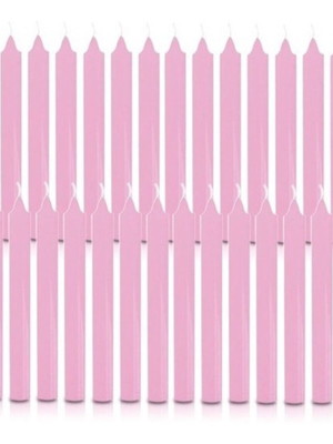 Pacote com 20 velas n°5 - rosa bebê