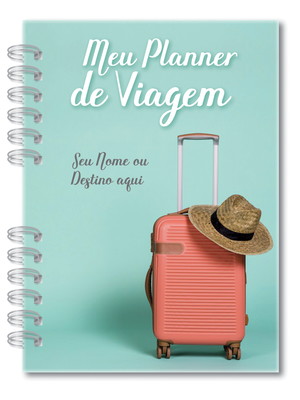 Planner agenda personalizado viagem capa dura