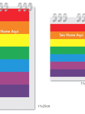 Kit 2 blocos tarefa e compras personalizado gay pride lgbt