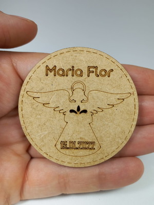 Imã de geladeira - lembrancinha mdf cru - anjo