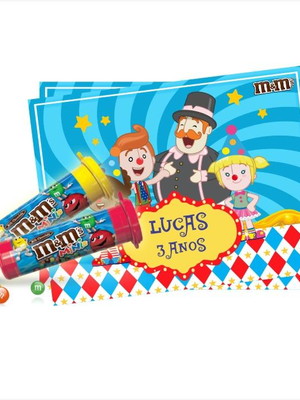 Rótulo m&ms bita circo