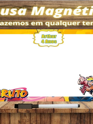 Lousa magnética naruto com embalagem