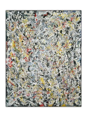 Quadro abstrato moderno jackson pollock