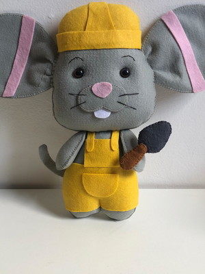 Ratinho construtor em feltro