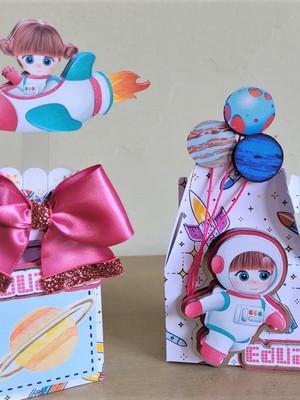 Papelaria personalizada astronauta menina