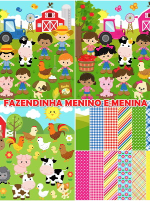 Kit digital fazendinha menino e menina