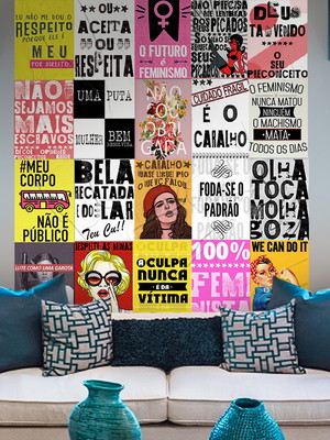 Kit com 20 lambe lambe feminista feminismo