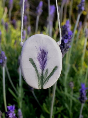 Colar difusor cerâmica - lavanda
