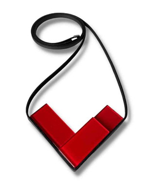 Colar vigas vermelho