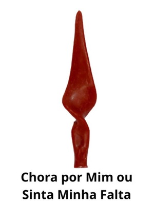 Vela chora por mim ou sinta minha falta - 10cm