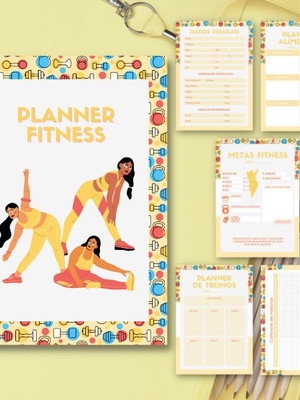 Planner fitness permanente (arte digital)
