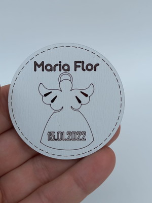 Imã de geladeira - lembrancinha mdf branco - anjo