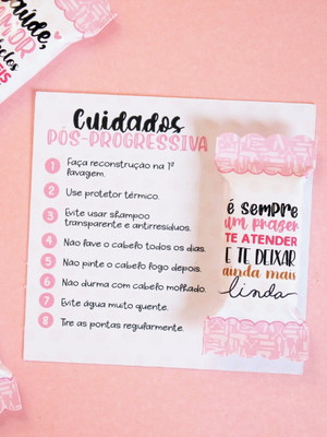 Cartão bala cabeleireira