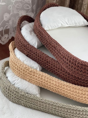 Trocador de fralda para bebe em crochê