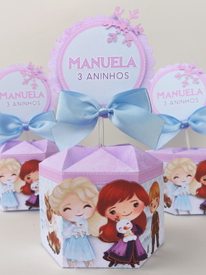 Centro de mesa frozen personalizado