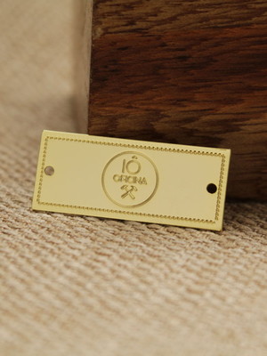 Kit tag metal retangular 200 peças