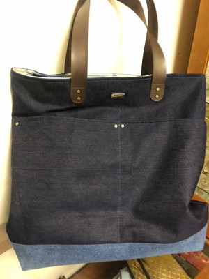 Bolsa sacola jeans