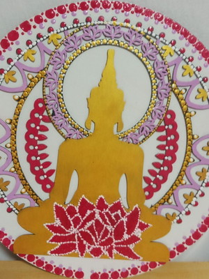 Mandala buda em mdf