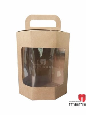 Caixa panetone com visor 500g - 10 unidades