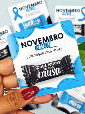Cartão bala novembro azul novo